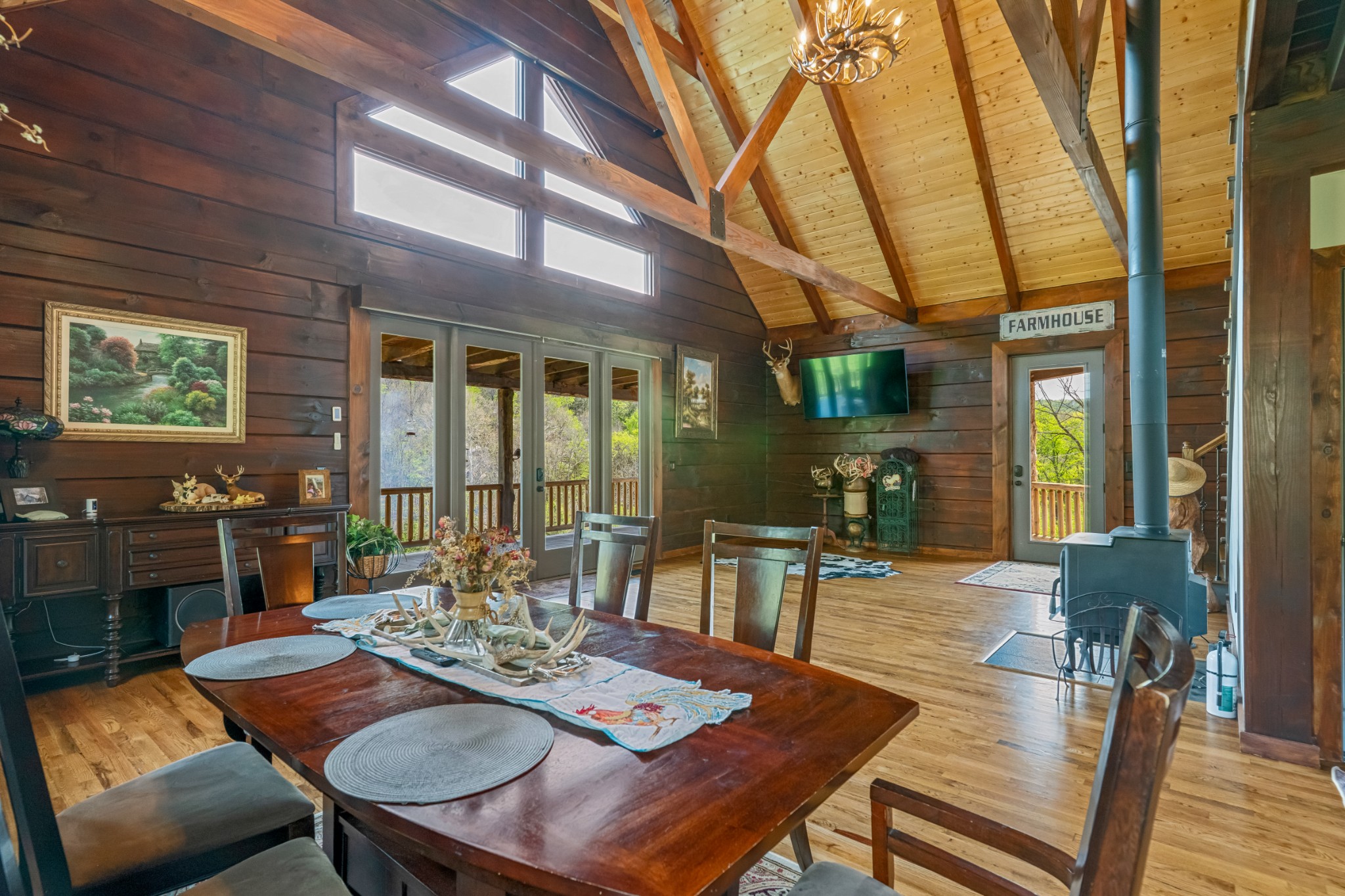 4818 Ensor Hollow Road Granville, TN 38564 - Photo 12 of 52 a view of a dining room with furniture window and wooden floor