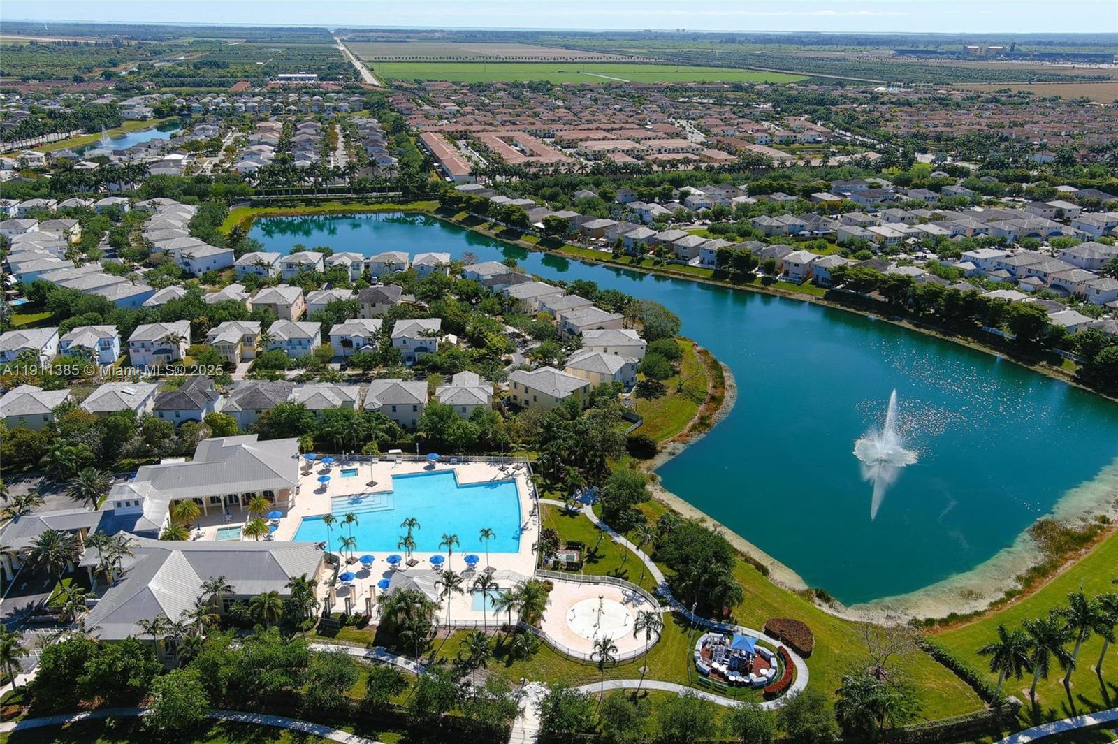230 Southeast 29th Avenue, Unit 21 Homestead, FL 33033 - Photo 32 of 34 an aerial view of a house with a lake view
