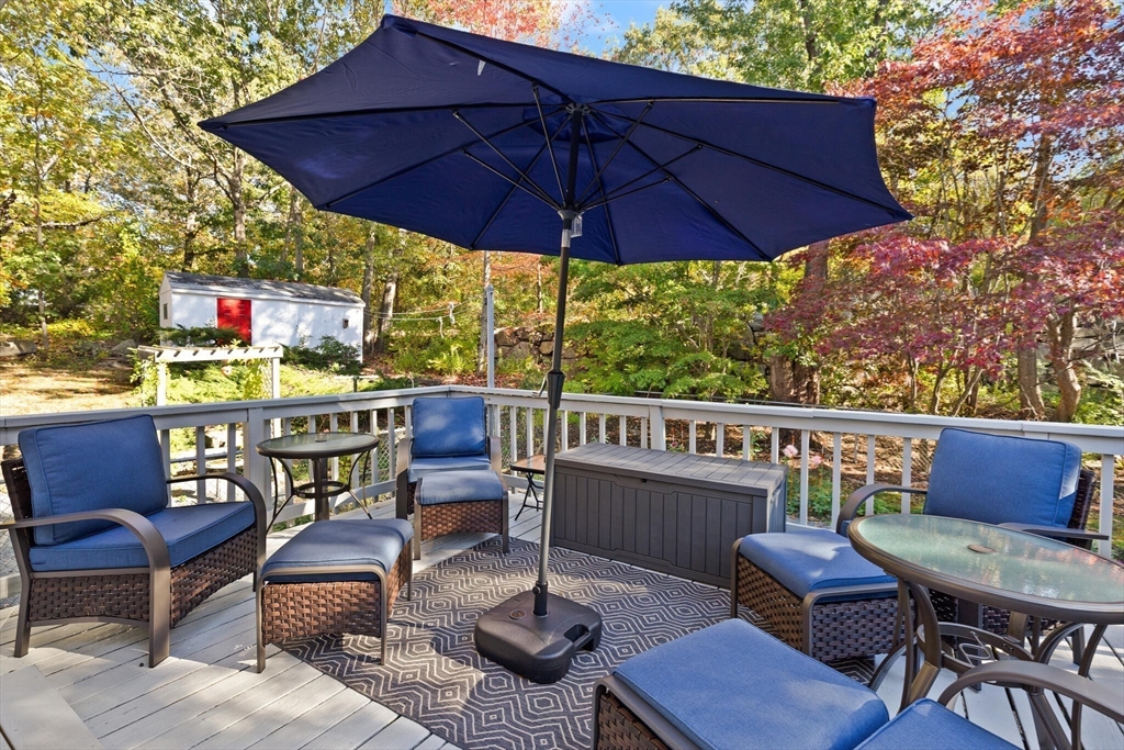 109 Riverview Road Gloucester, MA 01930 - Photo 32 of 42 a view of balcony with furniture and umbrella