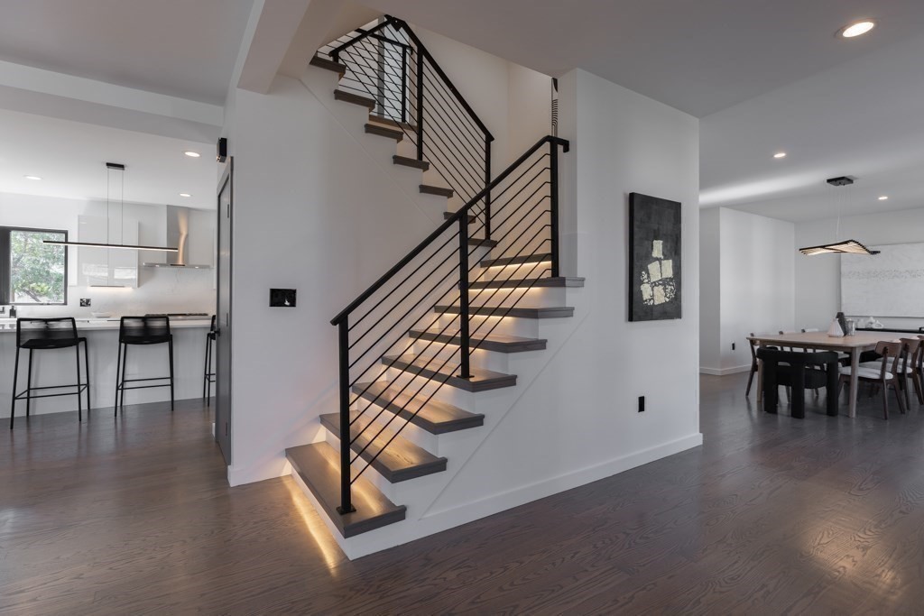 46 Beverly Road Arlington, MA 02474 - Photo 12 of 42 a view of entryway and dining room with wooden floor