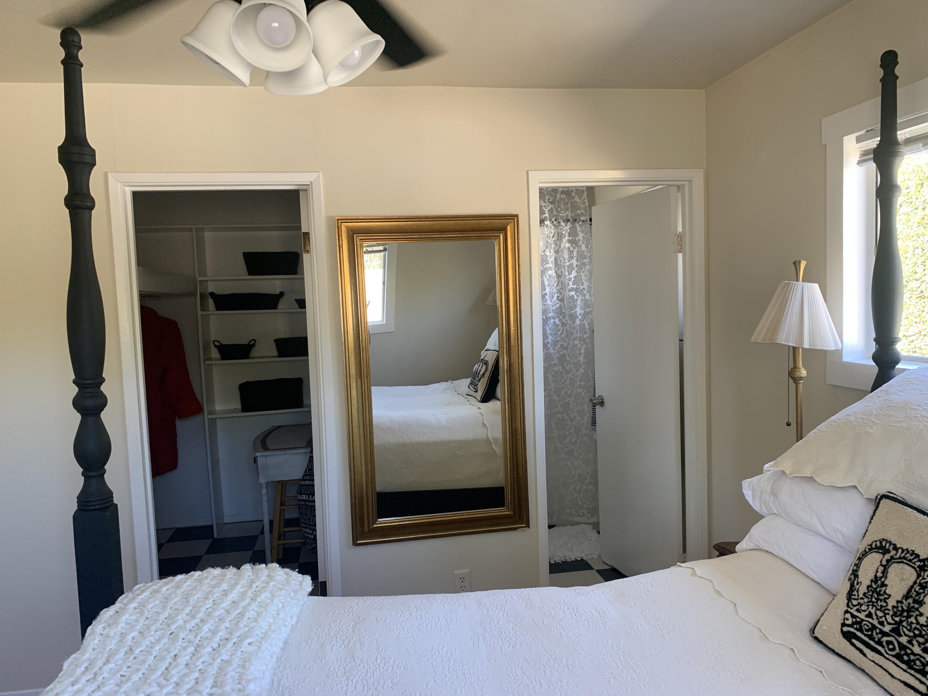 2528 De La Vina Street Santa Barbara, CA 93105 - Photo 27 of 32 a bedroom with a bed and a mirror