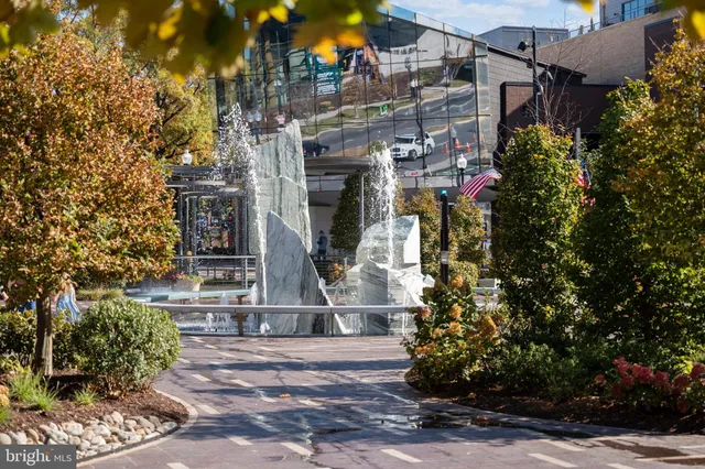 a view of a lake with a large bridge