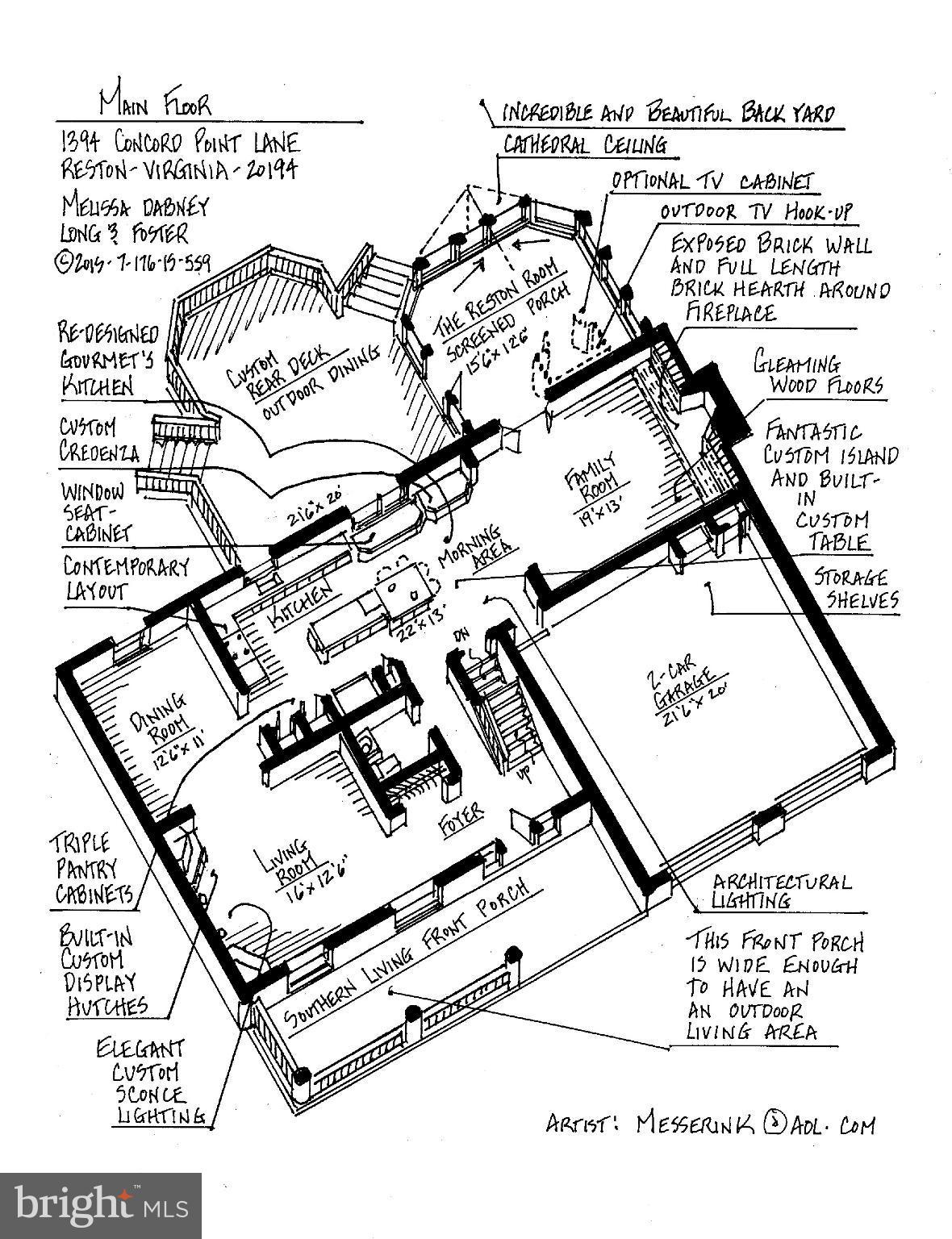 1394 Concord Point Lane Reston, VA 20194 - Photo 28 of 30 Floor Plan Main Level