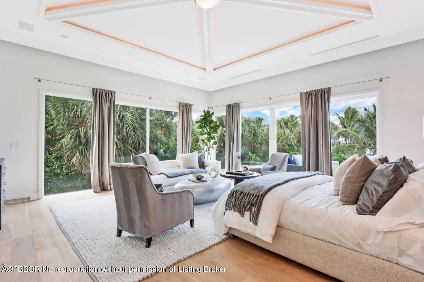 215 Indian Road Palm Beach, FL 33480 - Photo 10 of 31 a bedroom with bed and a large window