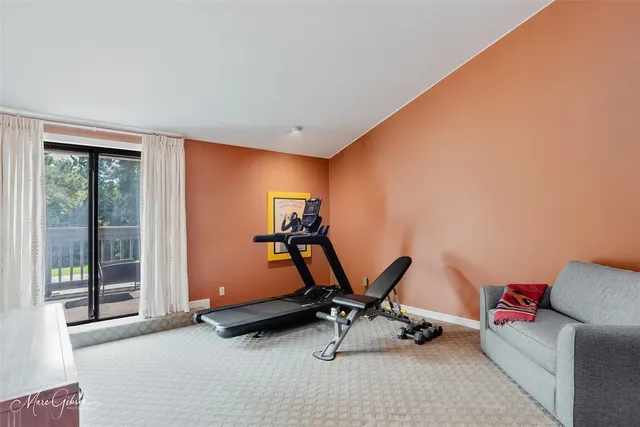 a room with furniture and windows