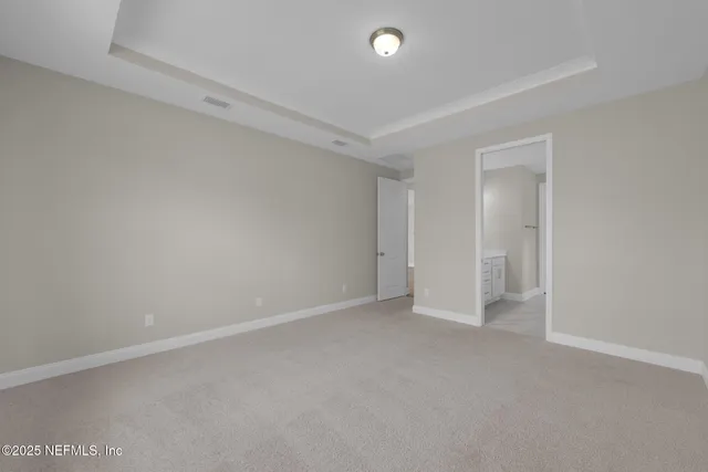 an empty room with an entryway