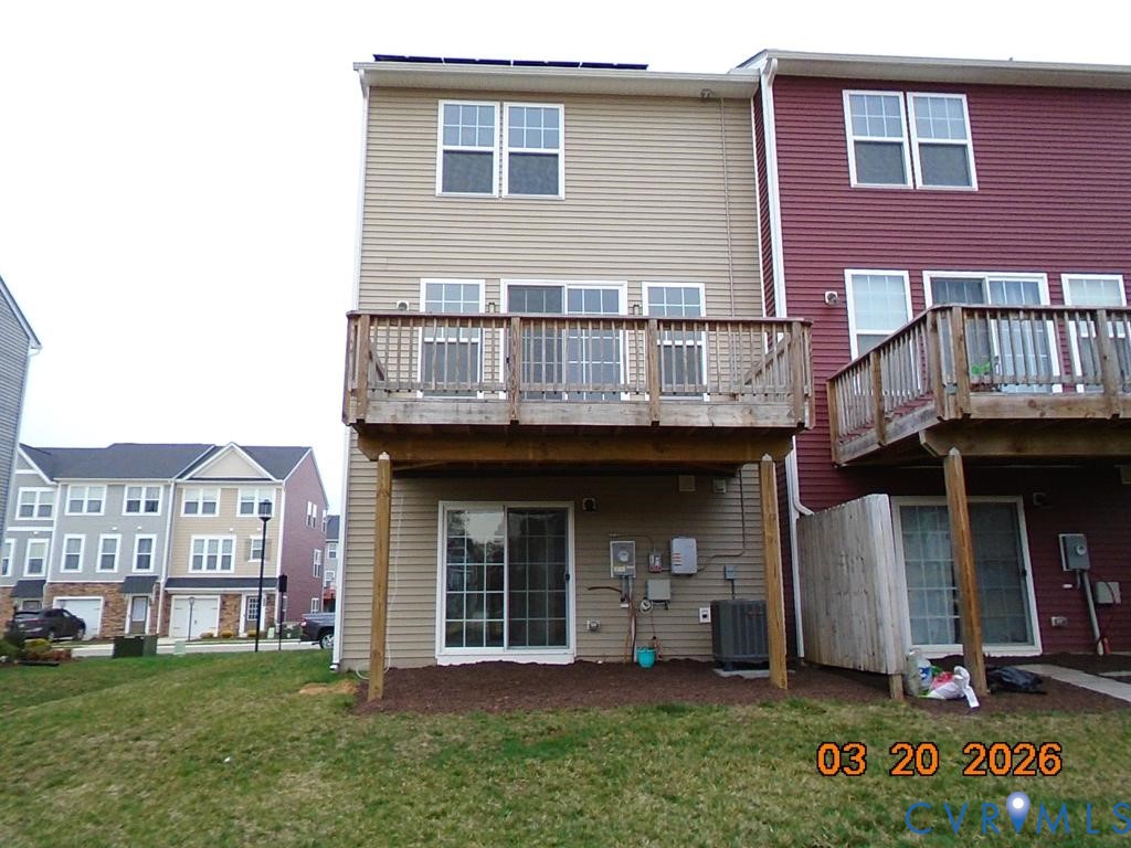 645 Rivanna Hill Road Glen Allen, VA 23060 - Photo 25 of 25 Back of house with a wooden deck and a yard