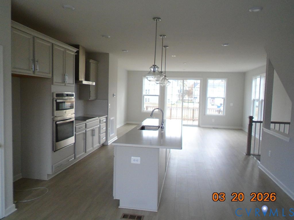 645 Rivanna Hill Road Glen Allen, VA 23060 - Photo 3 of 25 Kitchen featuring a kitchen island with sink, ligh