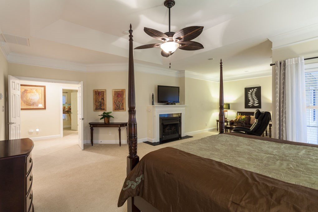 12611 Bellstone Lane Raleigh, NC 27614 - Photo 15 of 30 Master Sitting Room and Gas Fireplace