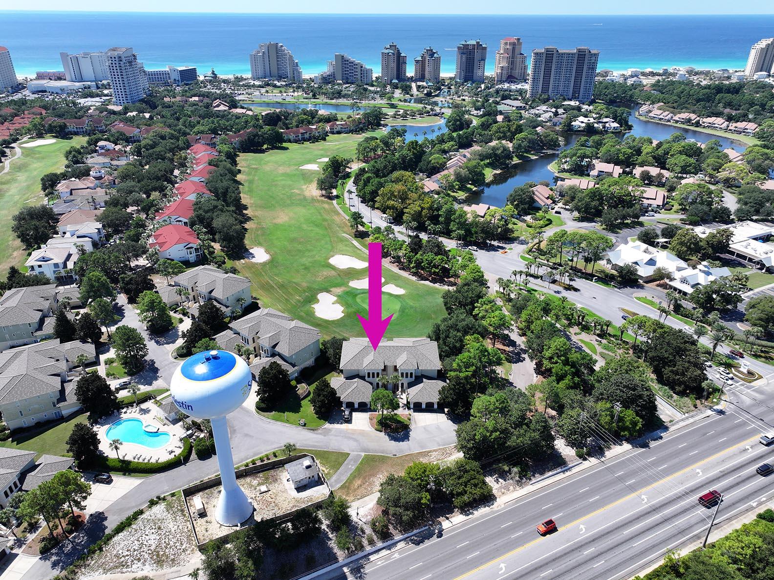 5353 Pine Ridge Lane, Unit 5353 Miramar Beach, FL 32550 - Photo 60 of 62 an aerial view of multiple house with outdoor space