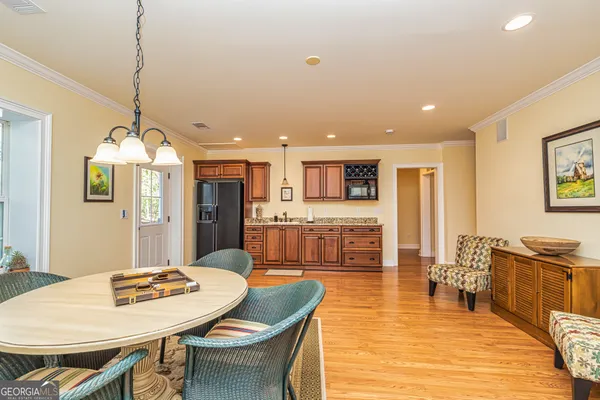 a view of a living room and outdoor space