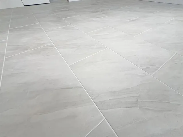 a bathroom with a white shower