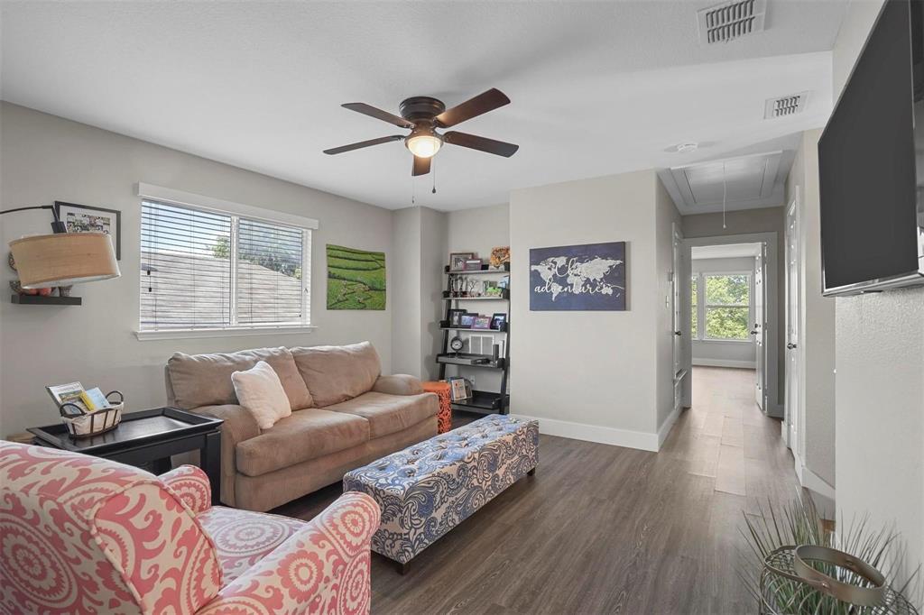 5113 Mountain Spring Trail Fort Worth, TX 76123 - Photo 20 of 35 a living room with furniture and wooden floor
