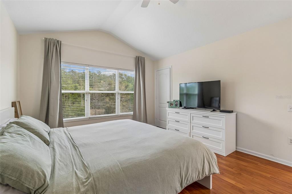 26527 Castleview Way Wesley Chapel, FL 33544 - Photo 19 of 45 a bedroom with a bed and flat screen tv