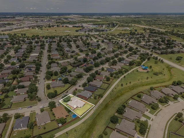 an aerial view of a city