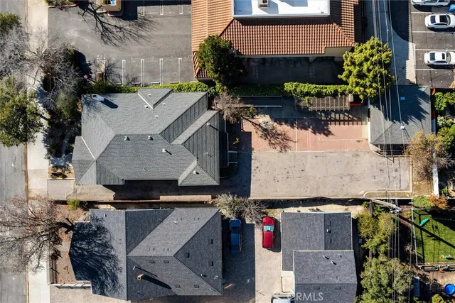 an aerial view of multiple house