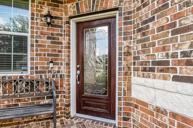 a view of a door with a glass door