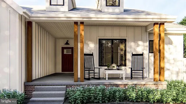 a view of a entryway of the house