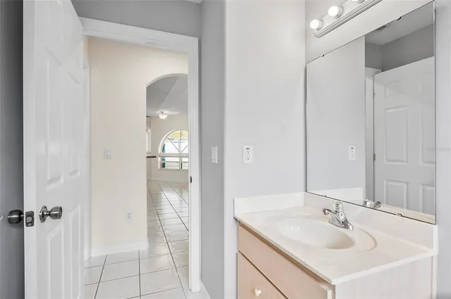 a view of a swimming pool with an outdoor seating