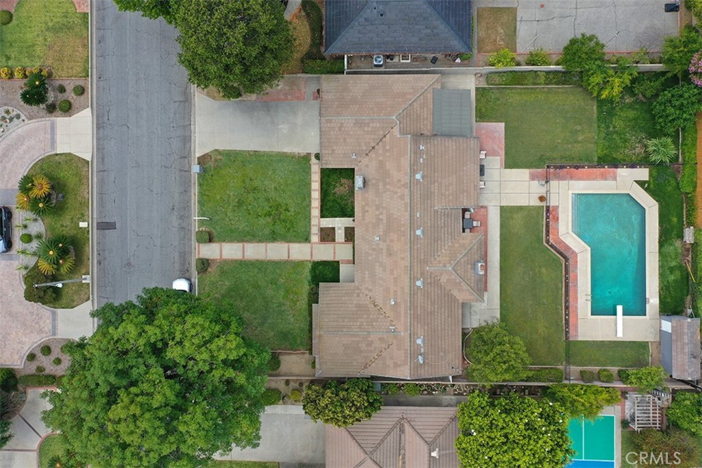 255 Sharon Road Arcadia, CA 91007 - Photo 28 of 29 an aerial view of a house with a garden
