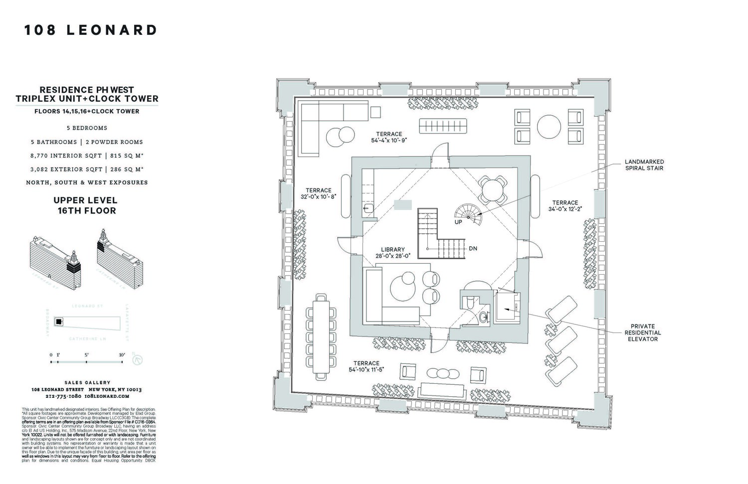 108 Leonard Street, Unit PHW Manhattan, NY 10013 - Photo 31 of 33 a picture of a floor plan