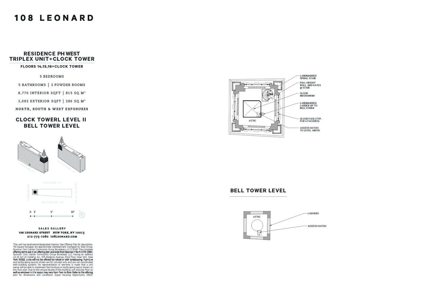 108 Leonard Street, Unit PHW Manhattan, NY 10013 - Photo 33 of 33 a picture of a floor plan