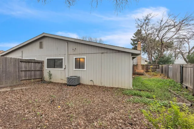 a backyard of a house