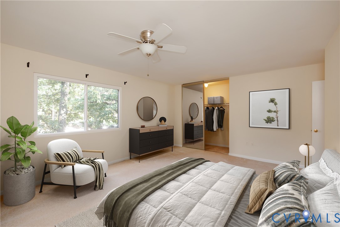 11808 North Briar Patch Drive Midlothian, VA 23113 - Photo 5 of 42 a bedroom with furniture and a large window