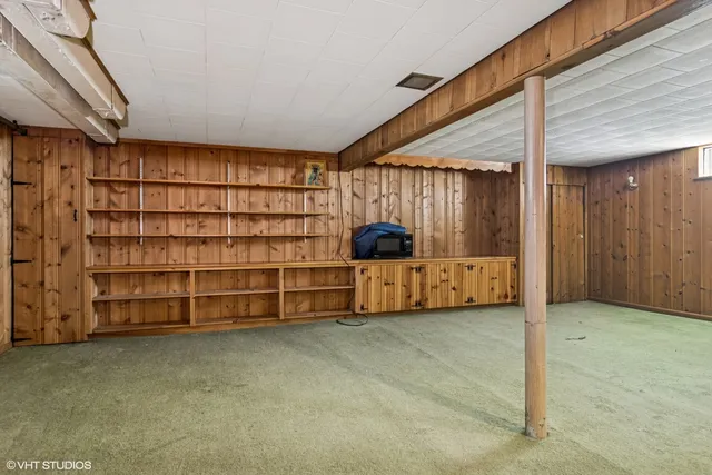 a view of a room with storage area