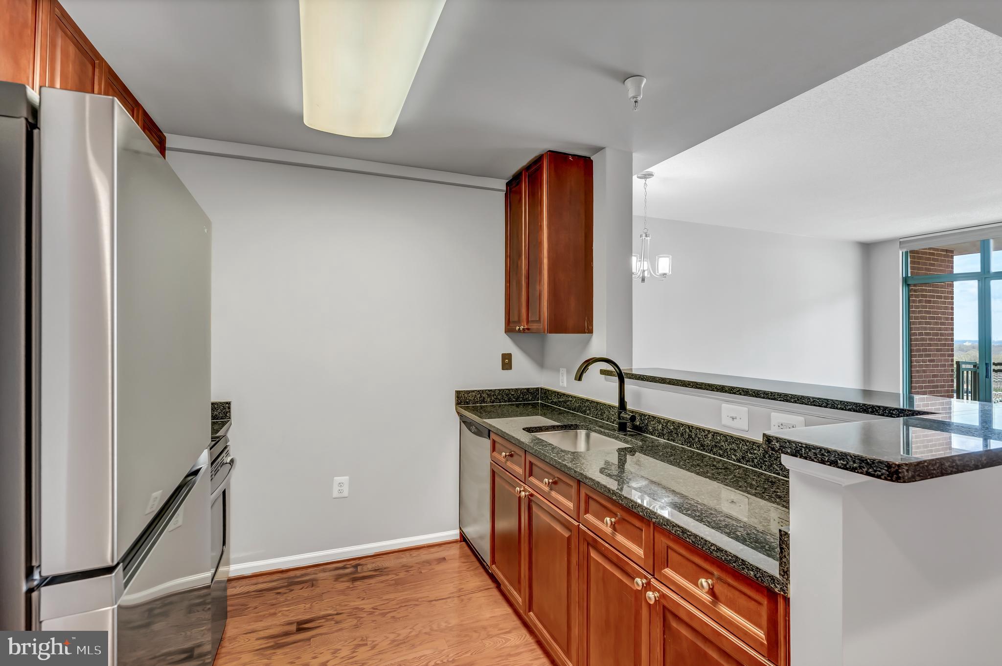 11700 Old Georgetown Road, Unit 1314 North Bethesda, MD 20852 - Photo 18 of 29 a kitchen with a sink and a mirror