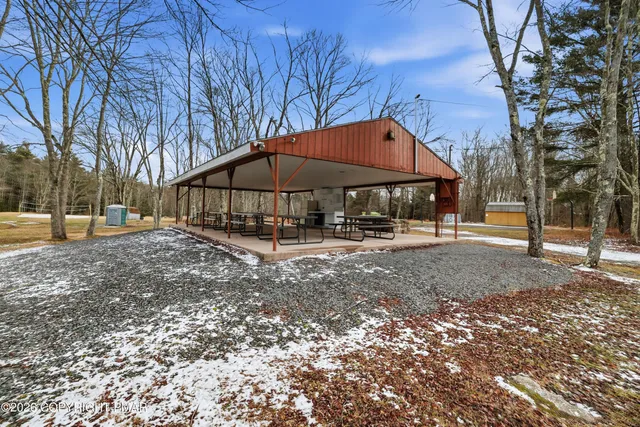 a building with trees in front of it