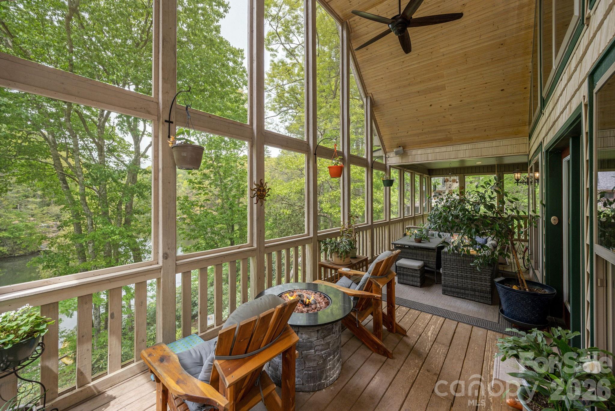 149 Hiwassee Road Lake Toxaway, NC 28747 - Photo 12 of 48 a view of a two chairs in the balcony