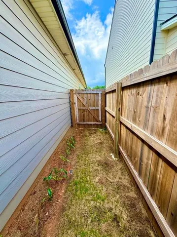 a view of wooden balcony