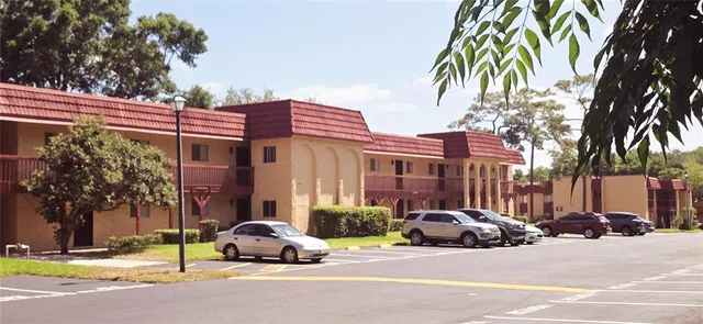 a car parked in front of a building