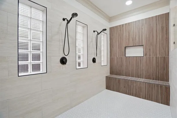 a view of a hallway with entryway