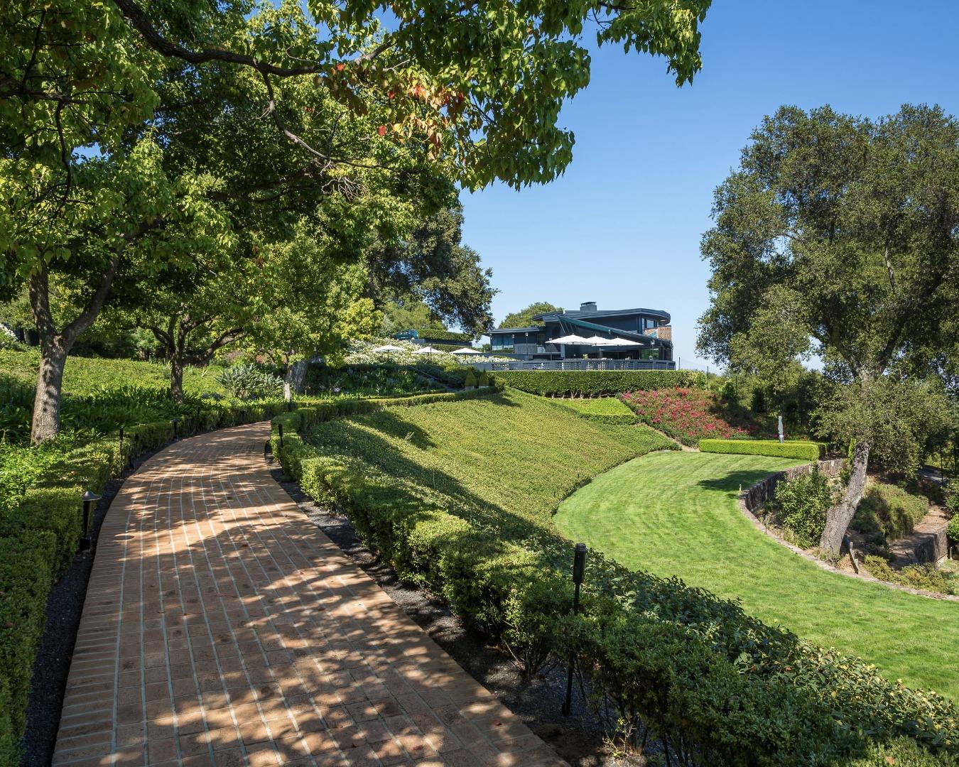 835 La Honda Road Woodside, CA 94062 - Photo 23 of 30 a view of a street with a yard