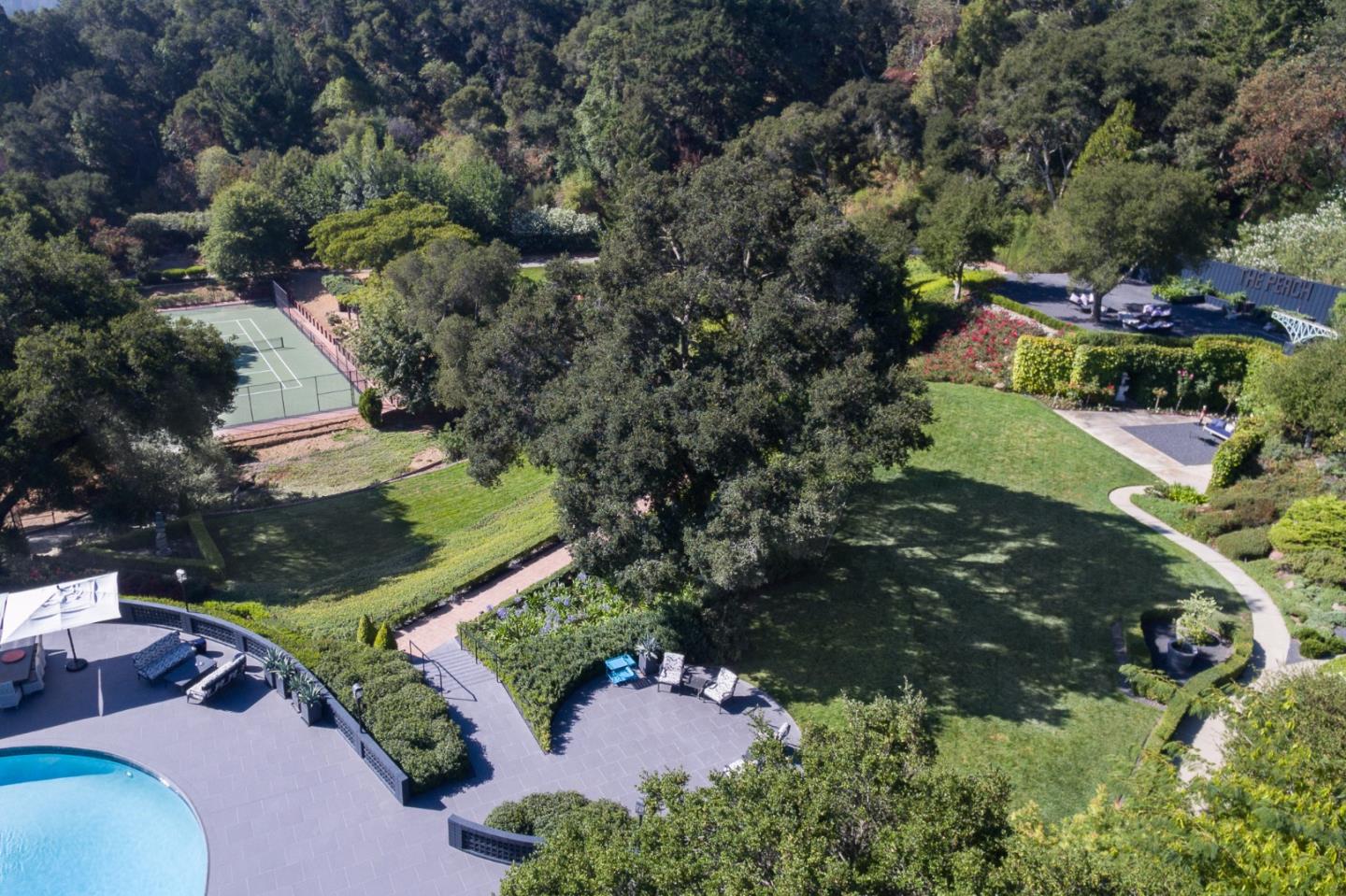 835 La Honda Road Woodside, CA 94062 - Photo 27 of 30 an aerial view of residential house with outdoor space