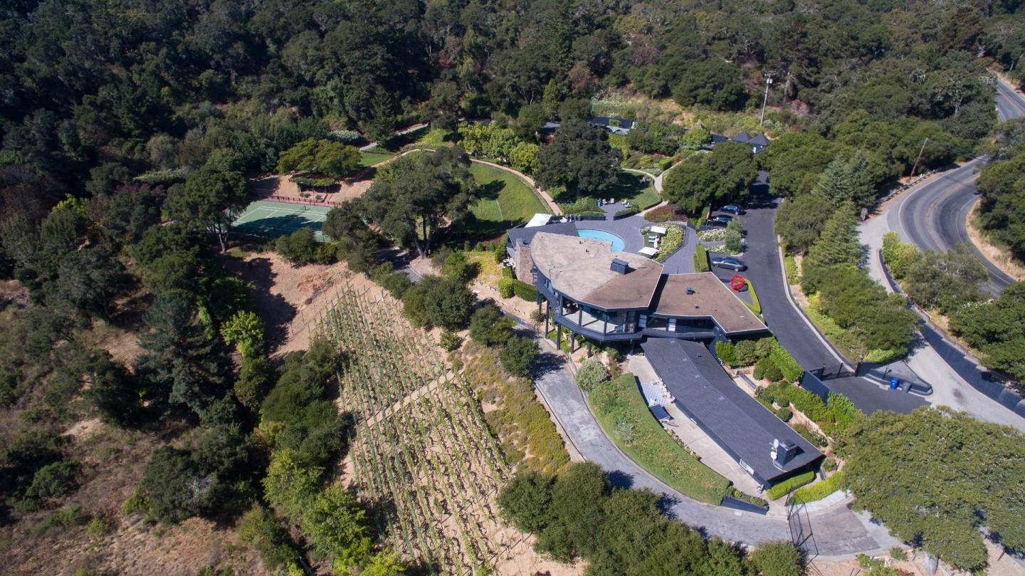 835 La Honda Road Woodside, CA 94062 - Photo 28 of 30 an aerial view of a house with outdoor space