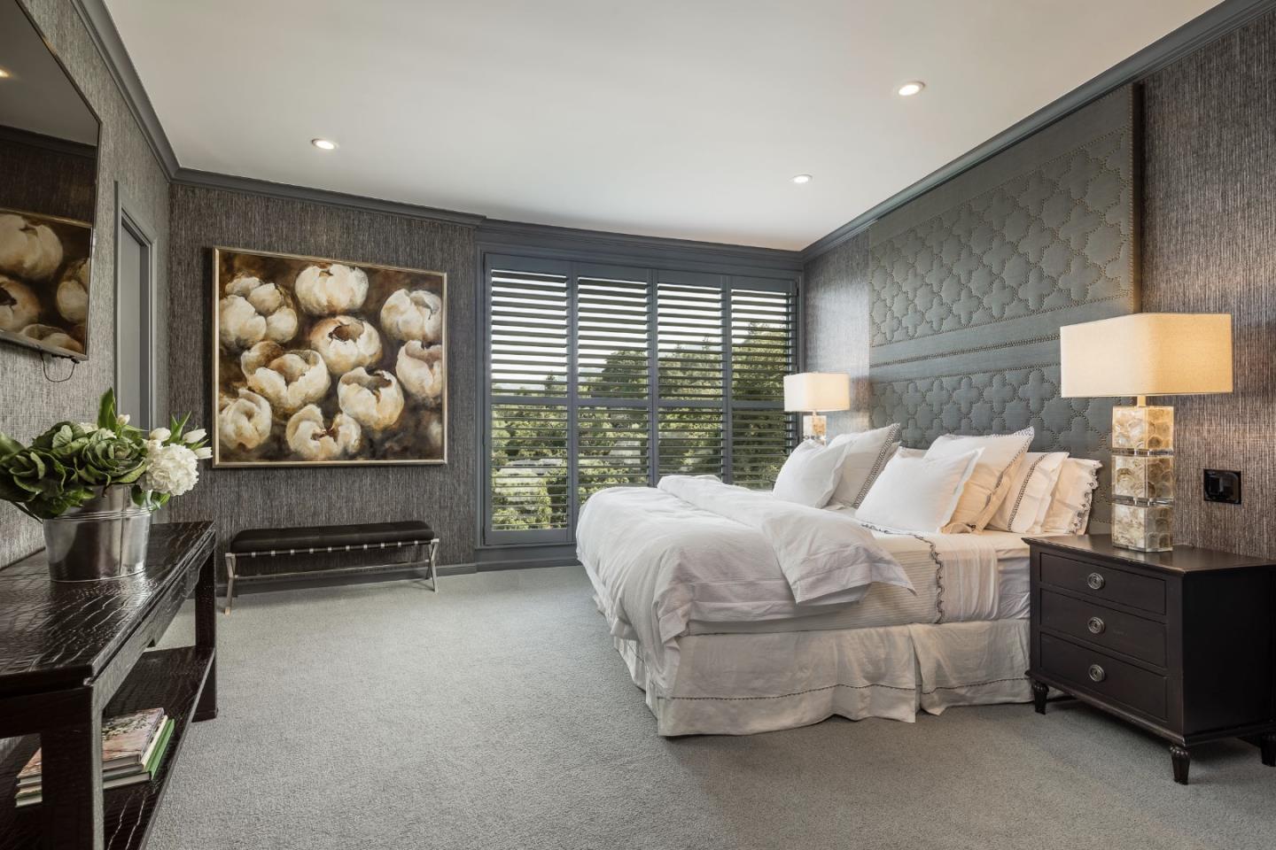 835 La Honda Road Woodside, CA 94062 - Photo 7 of 30 a bedroom with furniture and a window