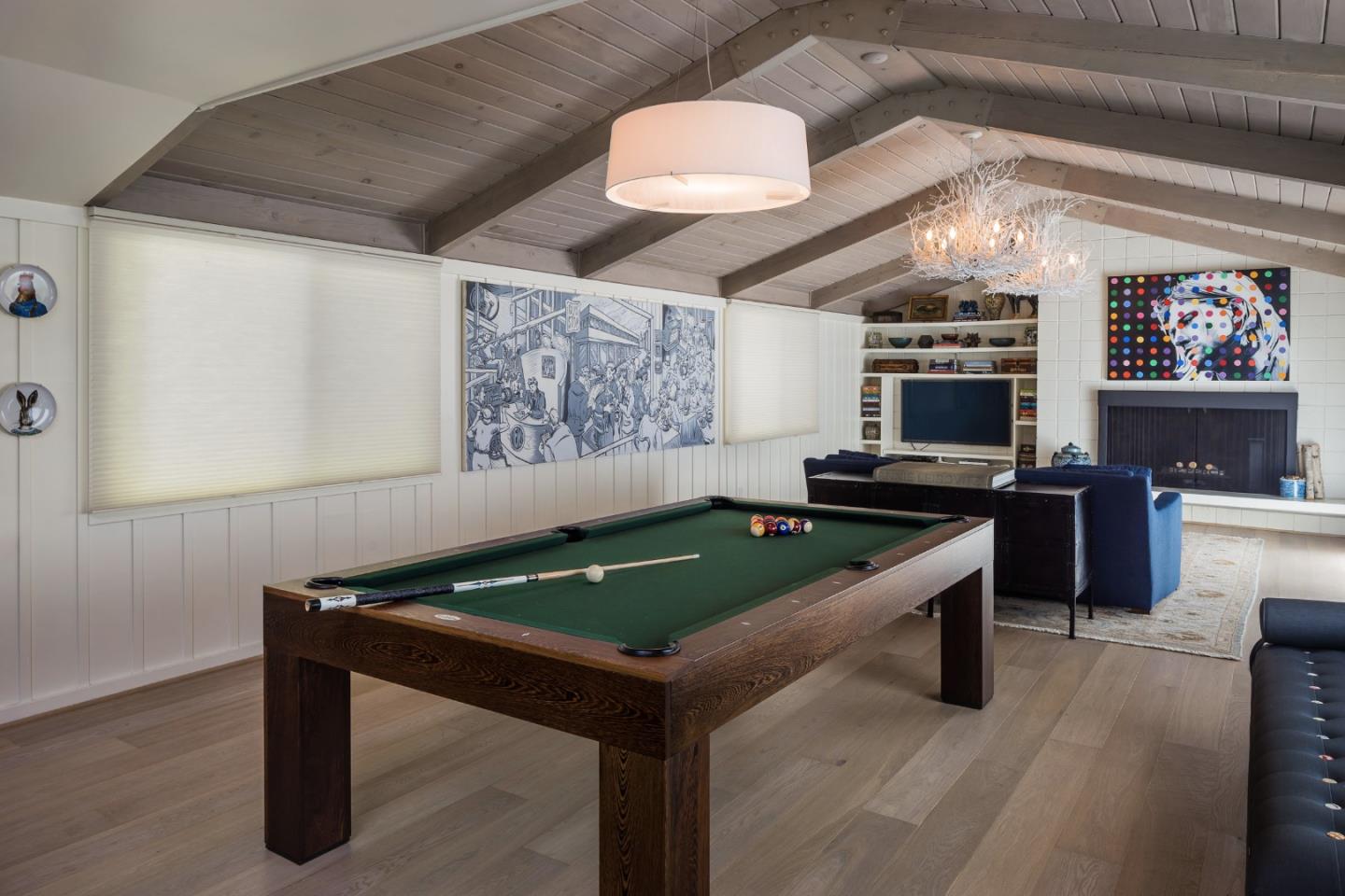835 La Honda Road Woodside, CA 94062 - Photo 10 of 30 a room with pool table table and window
