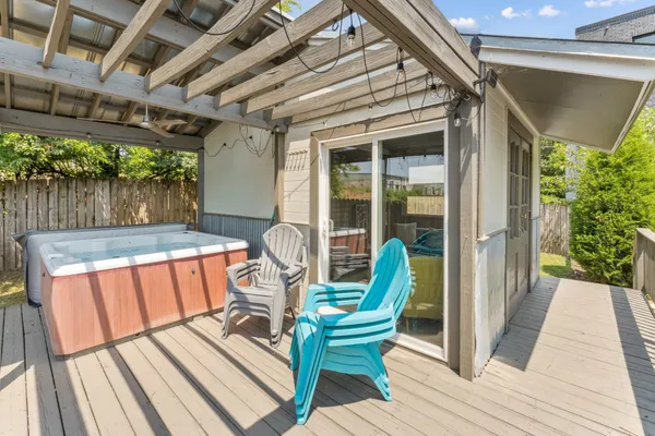 a view of outdoor seating space