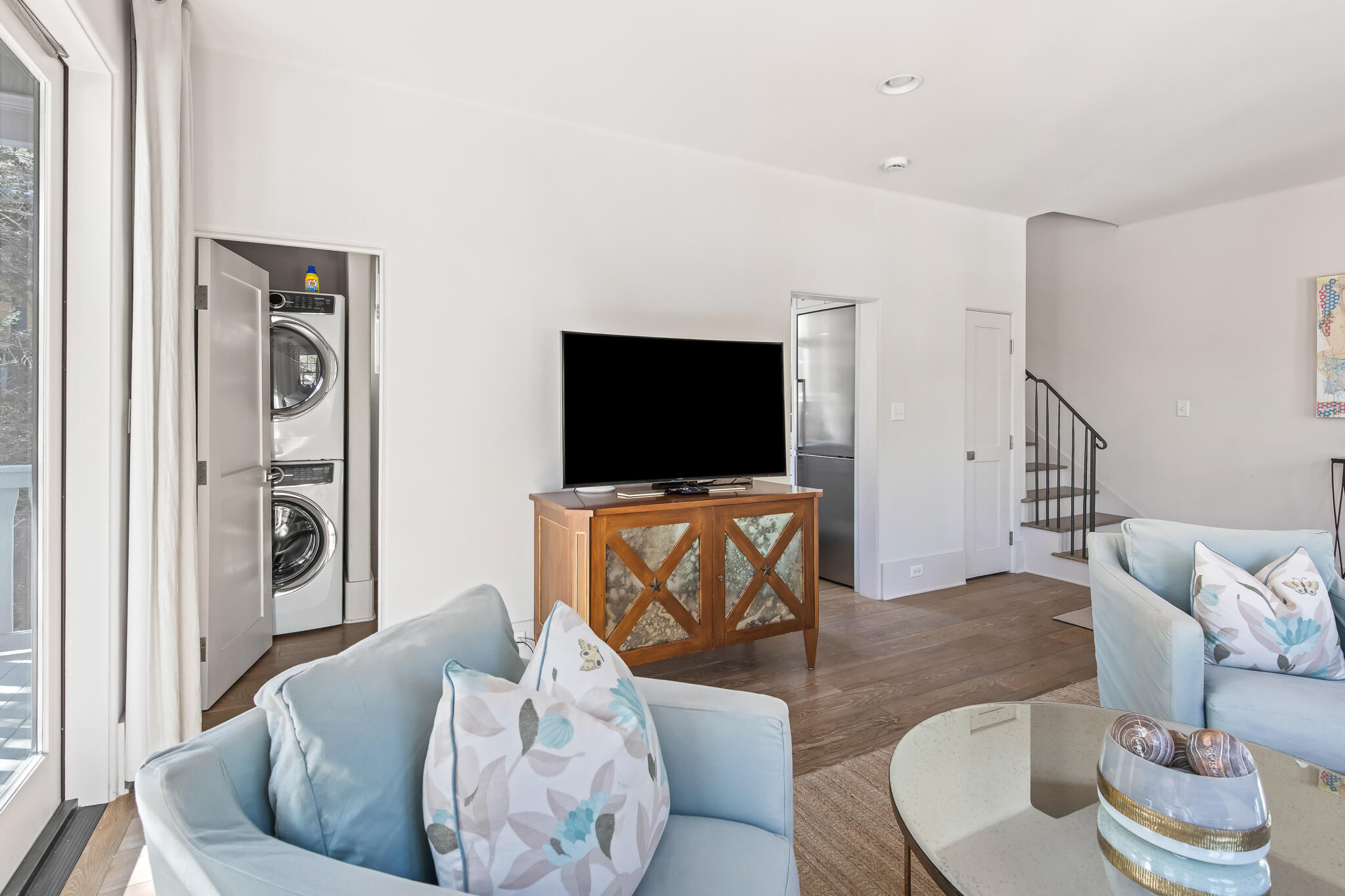 188 Round Road Inlet Beach, FL 32461 - Photo 76 of 98 a living room with furniture and a flat screen tv