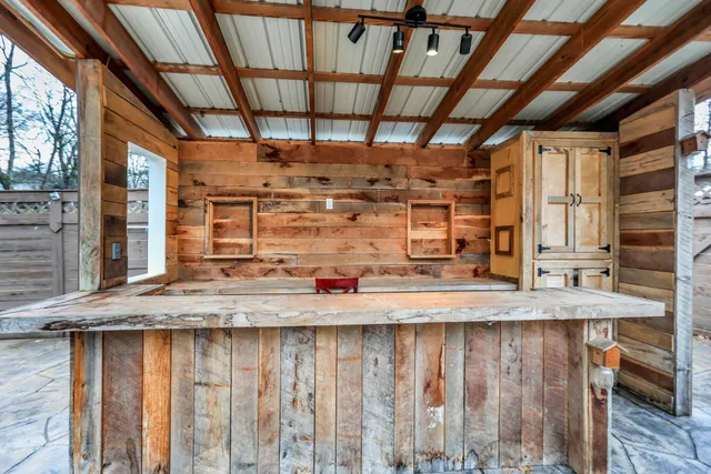 a view of outdoor space with seating area