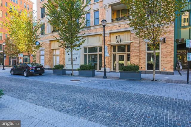 a car parked in front of a building