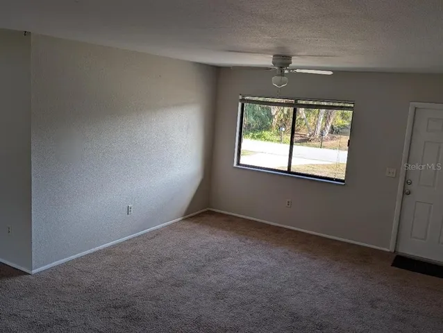 an empty room with a window