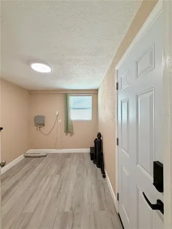 a view of a livingroom with a staircase