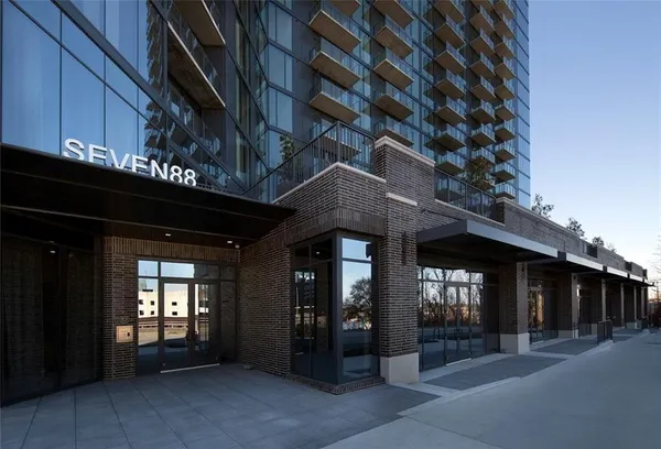 an entrance view of a building