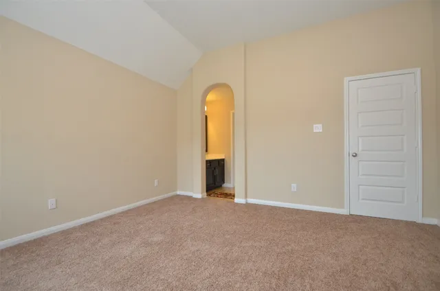 a view of a room with closet and bathroom