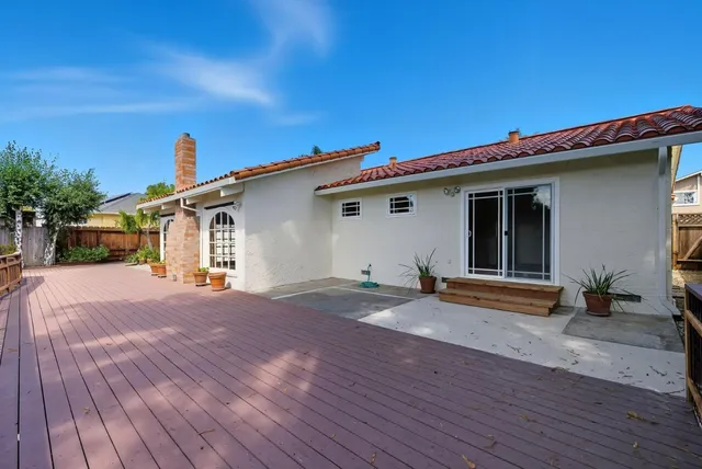 a view of a house with a patio