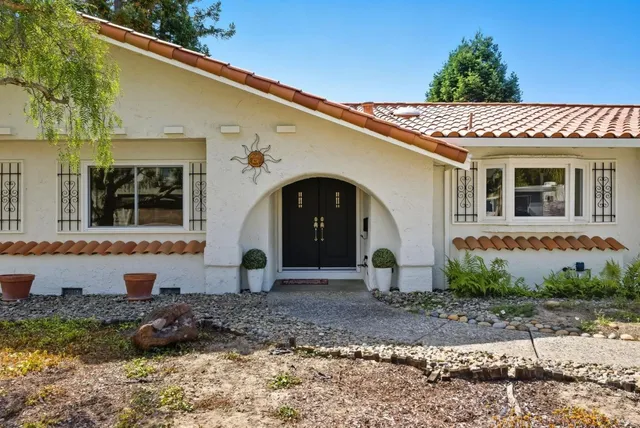 a front view of a house